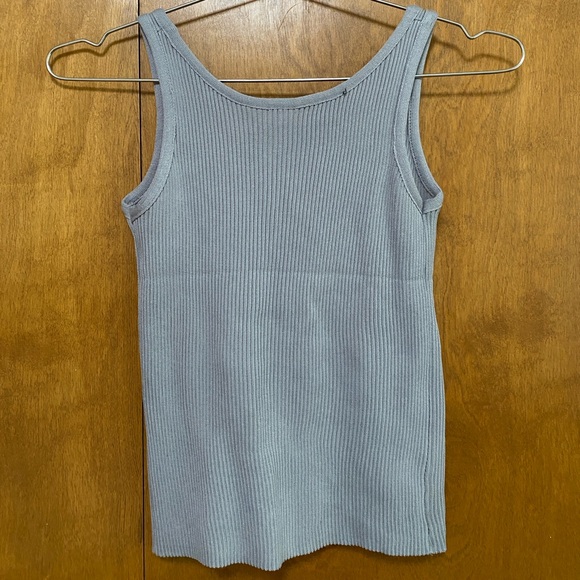 Gray Ribbed Tank Top - Picture 3 of 3